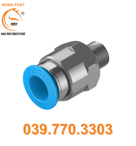 ĐẦU NỐI QS-1/8-10 - FESTO CHÍNH HÃNG - HÀNG CÓ SẴN